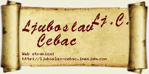 Ljuboslav Čebac vizit kartica
